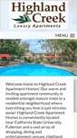 Mobile Screenshot of highlandcreekapts.com