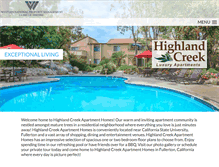 Tablet Screenshot of highlandcreekapts.com